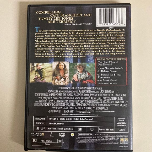 The Missing (DVD, Widescreen) - Picture 4 of 4